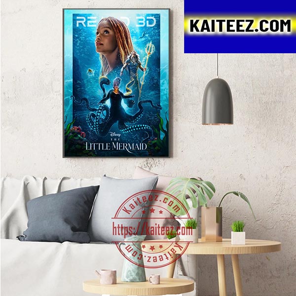 The Little Mermaid 2023 Of Disney RealD 3D Poster Art Decor Poster