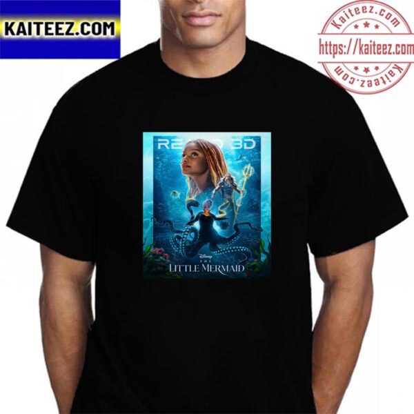 The Little Mermaid 2023 Of Disney RealD 3D Poster Vintage T-Shirt