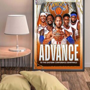 The New York Knicks advance to the Eastern Conference Semifinals Poster Canvas