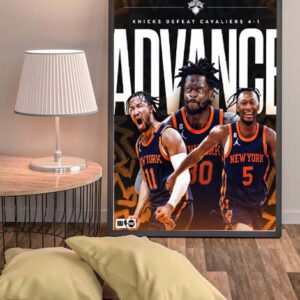 The New York Knicks win their first NBAPlayoffs series since 2013 Poster Canvas