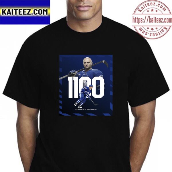 Toronto Maple Leafs Mark Giordano 1100 Career NHL Games Vintage T-Shirt