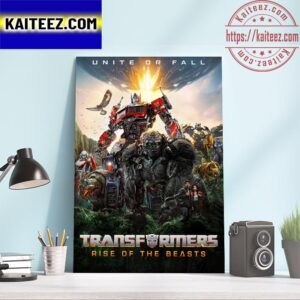 Transformers Rise Of The Beasts Unite Or Fall Official Poster Art Decor Poster Canvas