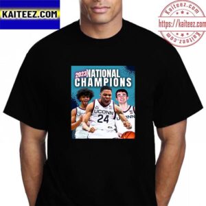 UConn Huskies 2023 NCAA Mens Basketball National Champions Vintage Tshirt