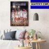 UConn Huskies Mens Basketball 5 National Championships Art Decor Poster Canvas