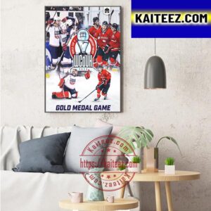 USA vs Canada In World Cup Of University Hockey 2023 Art Decor Poster Canvas
