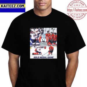 USA vs Canada In World Cup Of University Hockey 2023 Vintage T-Shirt