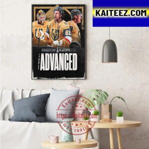 Vegas Golden Knights Advanced Second Round Stanley Cup Playoffs 2023 Art Decor Poster Canvas