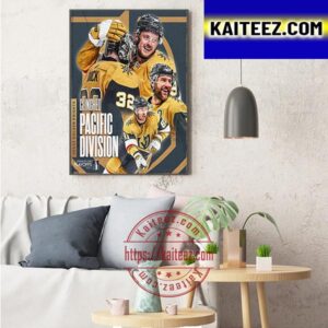 Vegas Golden Knights Clinched Pacific Division Stanley Cup Playoffs 2023 Art Decor Poster Canvas