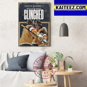 Vegas Golden Knights Clinched Stanley Cup Playoffs 2023 Art Decor Poster Canvas