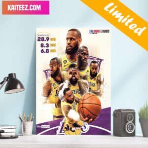 Year 20 For King LeBron James NBA Los Angeles Lakers Became NBA All Time Leading Scorer Home Decor Poster-Canvas