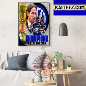 2022-2023 Coppa Italia Champions Are Back To Back For Inter Milan Art Decor Poster Canvas
