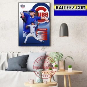 2023 MLB Season Of Dreams Justin Steele Chicago Cubs Art Decor Poster Canvas