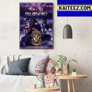 2023 NFL LDN Games Baltimore Ravens Vs Tennessee Titans At Tottenham Hotspur Stadium Art Decor Poster Canvas