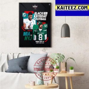 2023 NFL Schedule Release Black Friday Football New York Jets Vs Miami Dolphins Art Decor Poster Canvas