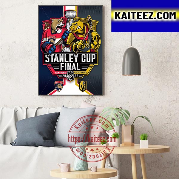 2023 Stanley Cup Final Florida Panthers Vs Vegas Golden Knights Art Decor Poster Canvas