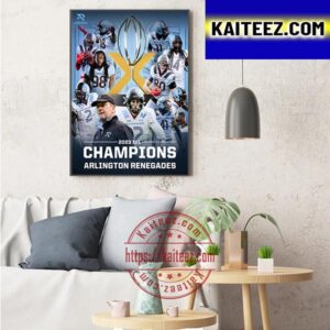 2023 XFL Champions Are Arlington Renegades Art Decor Poster Canvas