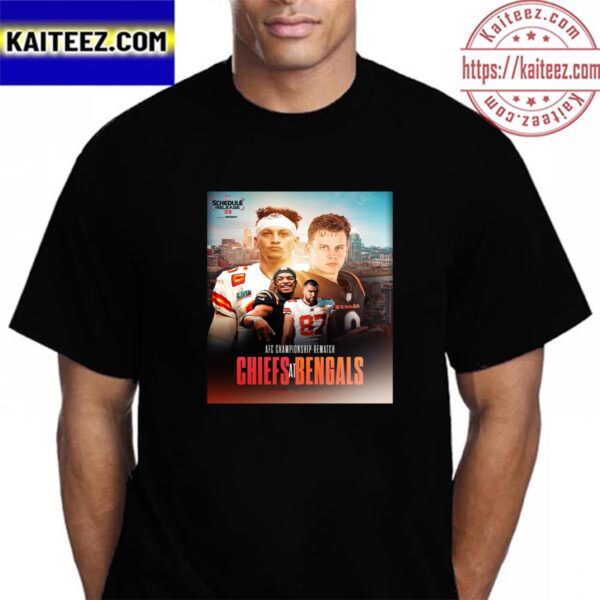 AFC Championship Rematch Kansas City Chiefs Vs Cincinnati Bengals In 2023 NFL Schedule Release Vintage T-Shirt