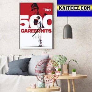 Atlanta Braves Austin Riley 500 Career Hits Art Decor Poster Canvas