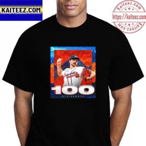 Atlanta Braves Spencer Strider 100 Strikeouts In MLB Vintage T-Shirt