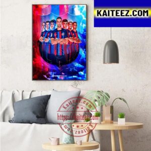 Barcelona Are 2022-23 La Liga Champions Art Decor Poster Canvas