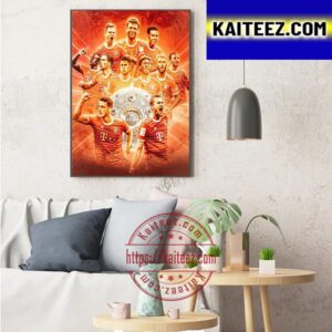 Bayern Munich Champions 2022-2023 Bundesliga For The 11th Time In A Row Art Decor Poster Canvas
