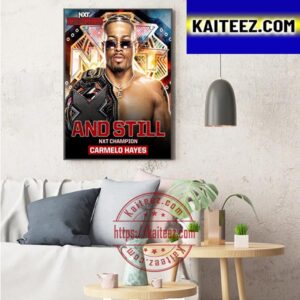 Carmelo Hayes And Still NXT Champion At NXT Battleground Art Decor Poster Canvas