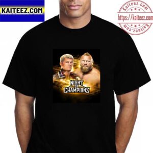 Cody Rhodes Fight With Brock Lesnar At WWE Night Of Champions Vintage T-Shirt