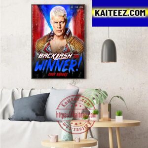 Cody Rhodes Is The Winner At WWE Backlash Art Decor Poster Canvas