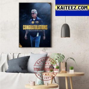 Congratulations Coach Corrigan On Your First National Title Art Decor Poster Canvas