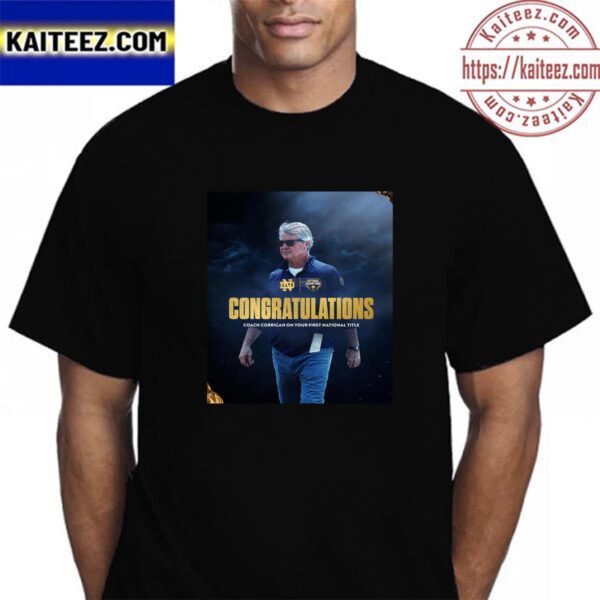 Congratulations Coach Corrigan On Your First National Title Vintage T-Shirt
