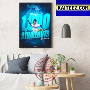 Congratulations to Luis Castillo 1000 Strikeouts With Seattle Mariners Art Decor Poster Canvas