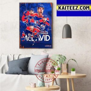 Connor McDavid Has 7 Goals And 12 Assists For 19 Points These Stanley Cup Playoffs Art Decor Poster Canvas