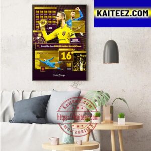 David de Gea Is 2022-2023 Premier League Golden Glove Winner Art Decor Poster Canvas