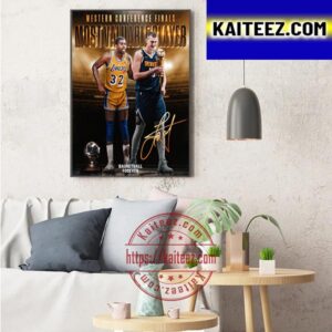 Denver Nuggets Nikola Jokic Wins The Magic Johnson Trophy For 2023 Western Conference Finals MVP Art Decor Poster Canvas