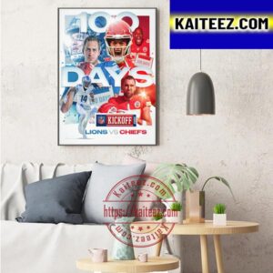 Detroit Lions Vs Kansas City Chiefs For NFL Kickoff 2023 Art Decor Poster Canvas