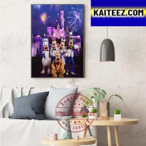 Disney 100 Outfits Of Mickey And His Pals At Disneyland Resort Art Decor Poster Canvas