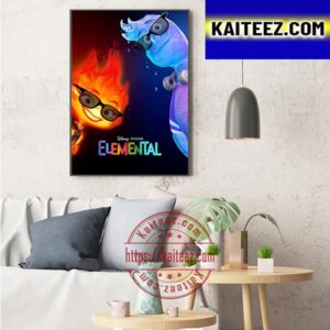 Disney Pixar Elemental RealD 3D Poster Art Decor Poster Canvas