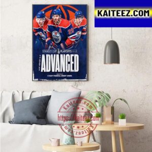 Edmonton Oilers Advanced Stanley Cup Playoffs 2023 Art Decor Poster Canvas