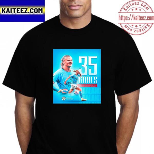 Erling Haaland The Most Goals Scored In A Single Premier League Season Vintage T-Shirt