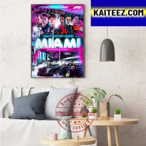 F1 Miami Grand Prix Official Poster Art Decor Poster Canvas