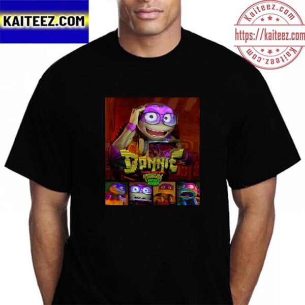 First Character Poster For Donnie In Teenage Mutant Ninja Turtles Mutant Mayhem Vintage T-Shirt