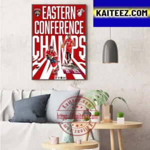 Florida Panthers And Miami Heat Are The Eastern Conference Champions Art Decor Poster Canvas