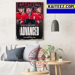 Florida Panthers Are Headed To The Second Round Stanley Cup Playoffs 2023 Art Decor Poster Canvas