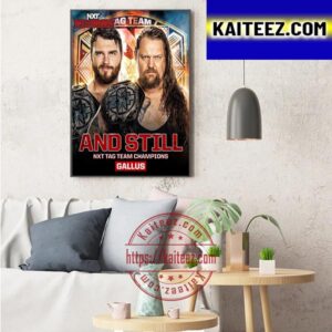 Gallus And Still NXT Tag Team Champions At NXT Battleground Art Decor Poster Canvas
