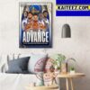 Golden State Warriors Advance To The 2023 NBA Western Conference Semifinals Art Decor Poster Canvas