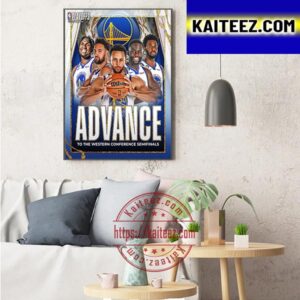 Golden State Warriors Advance To The 2023 NBA Western Conference Semifinals Art Decor Poster Canvas