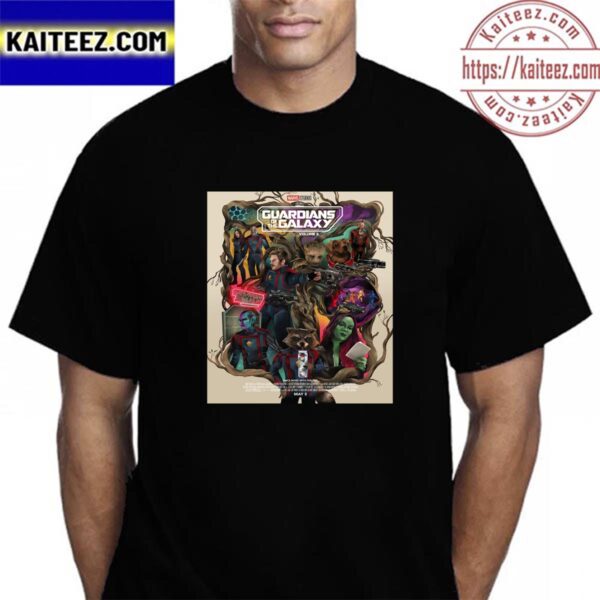 Guardians Of The Galaxy Vol 3 2023 New Poster By Fan Art Vintage T-Shirt