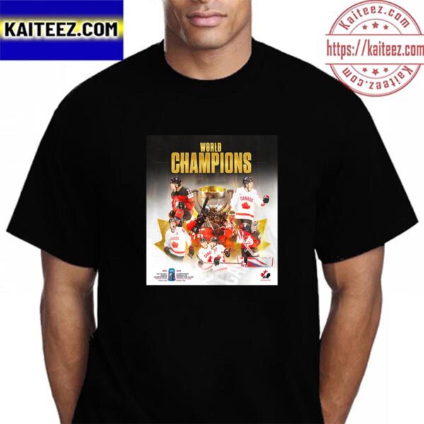 Hockey Canada Take The Gold Medal 2023 IIHF Worlds Hockey Champions Vintage T-Shirt