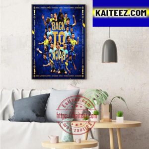 Inter Milan Back To Back Coppa Italia Champions Art Decor Poster Canvas