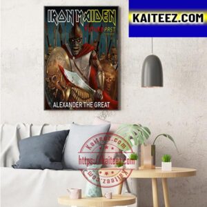 Iron Maiden Poster For Alexander The Great In The Future Past Tour 2023 Art Decor Poster Canvas